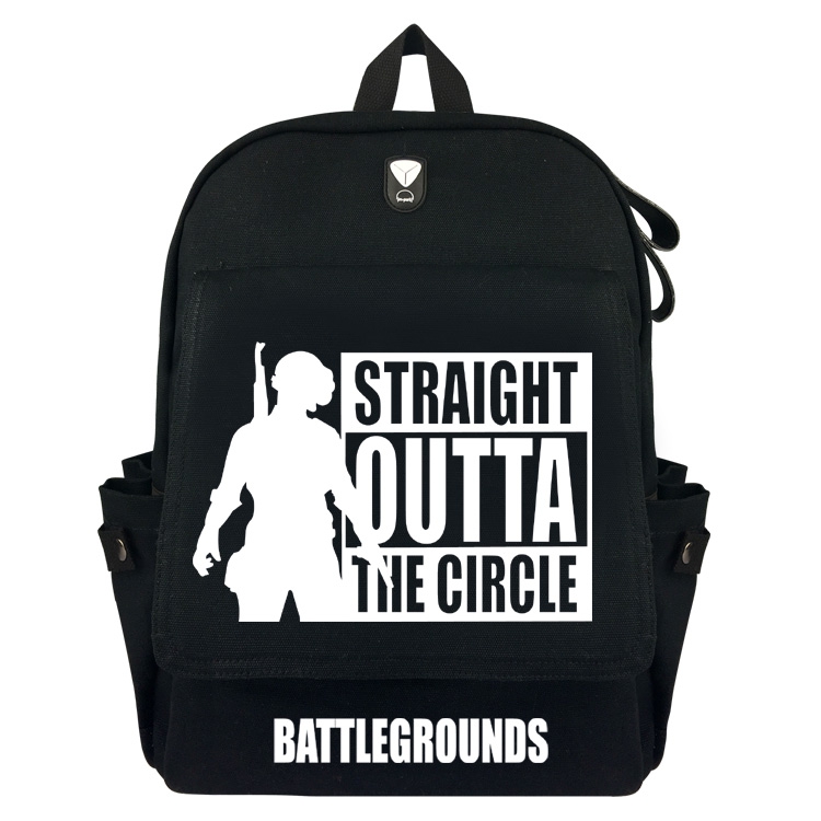 Playerunknowns Batt Letter Black Padded Canvas Backpack