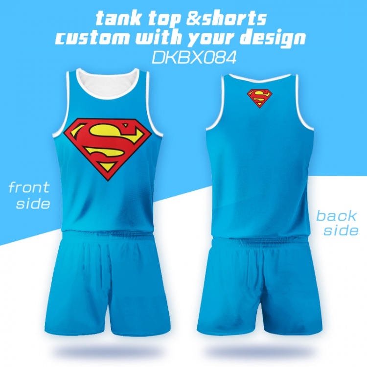 DKBX084-Superman Tank Top Shorts S M L XL XXL