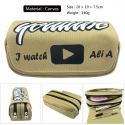 Pencil Bag Youtube Canvas Doub...