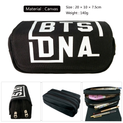 BTS Canvas Letter Pencil Bag