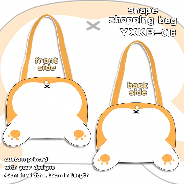 Canvas Satchel Corgi shopping bag YXKB016