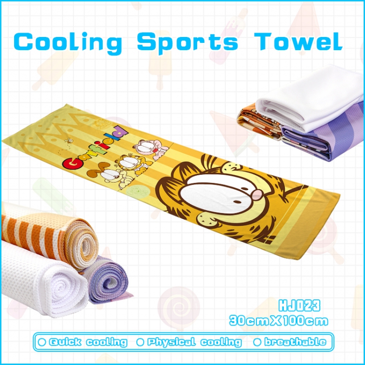 Towel Garfield Cooling sports Towel HJ023 30x100cm