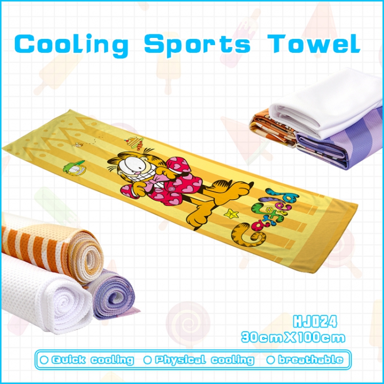 Towel Garfield Cooling sports Towel HJ024 30x100cm