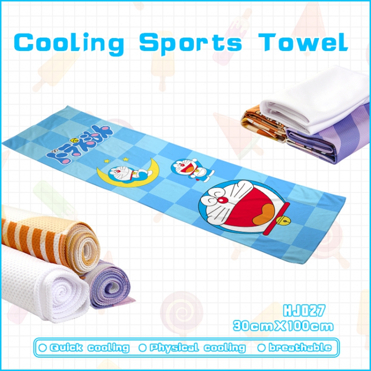 Towel Doraemon Cooling sports Towel HJ027 30x100cm