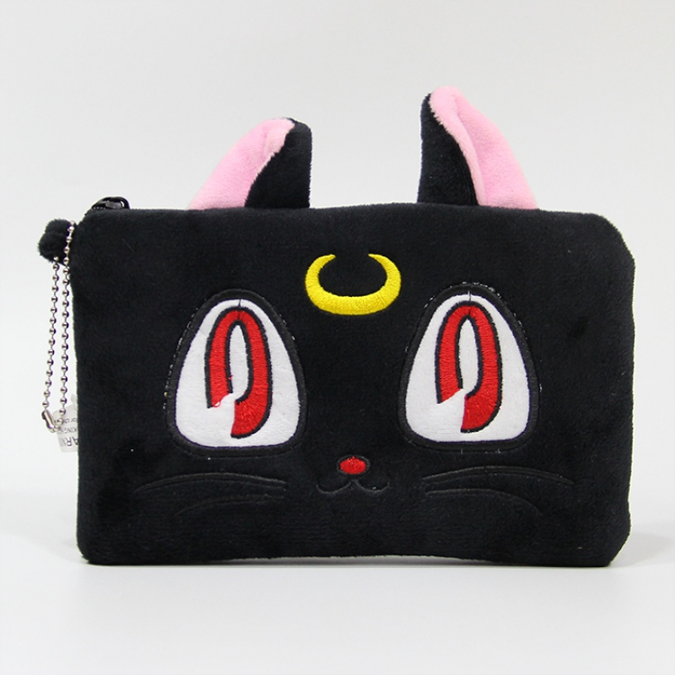 Hangbag Plush Sailormoon Luna Cosmetic bag 18X12CM price for 5 pcs
