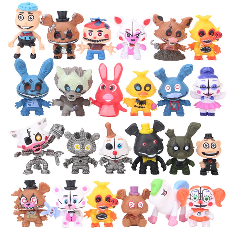 Figure Five Nights at Freddys price for 24 pcs a set without boxes 5-6.5CM 440G