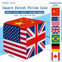 FKBZ047 National Flag Square C...