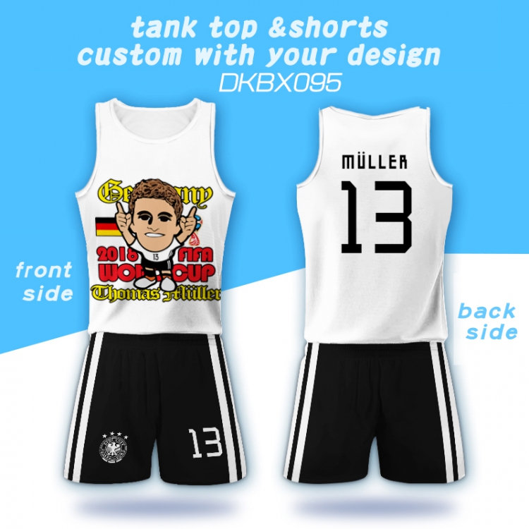 2018 FIFA World Cup German Tank Top Shorts a set S M L XL XXL