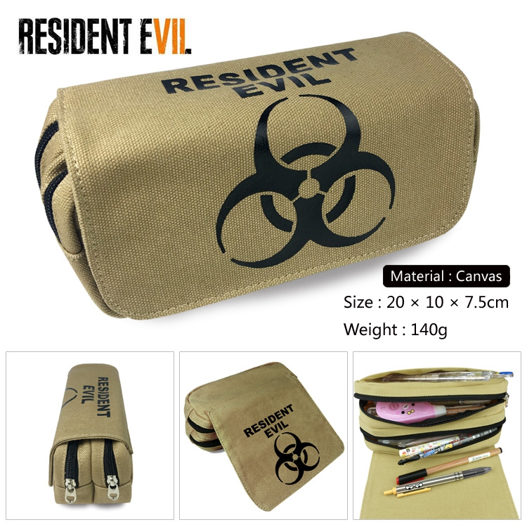 Canvas Pencil Bag Biohazard