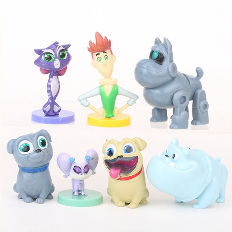 Figure Junior puppy price for 7 pcs a set without boxes 4-6CM 130G