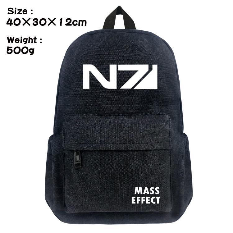 Canvas Bag Mass Effect Backpack