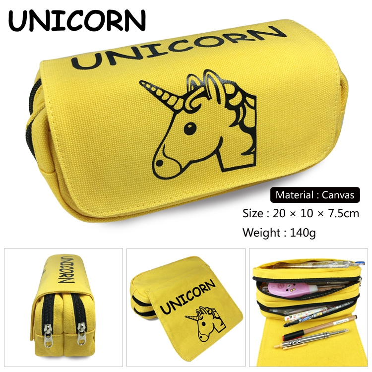 Pencil Bag Unicorn Zipper Canvas Pencil Bag