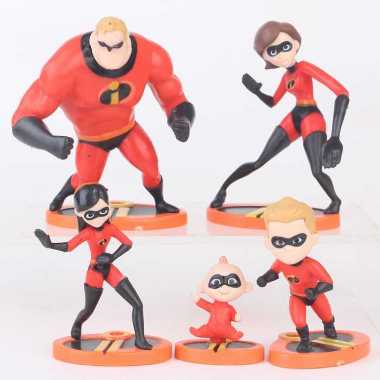 The Incredibles Mr. Super Energy 5 sets of bottomed superman bag doll ornaments 10CM