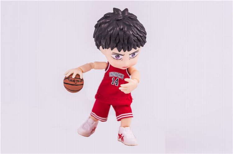 Slam Dunk Mitsui Shou Q version red clothes 14th real clothes stand Figure 10CM a box of 36