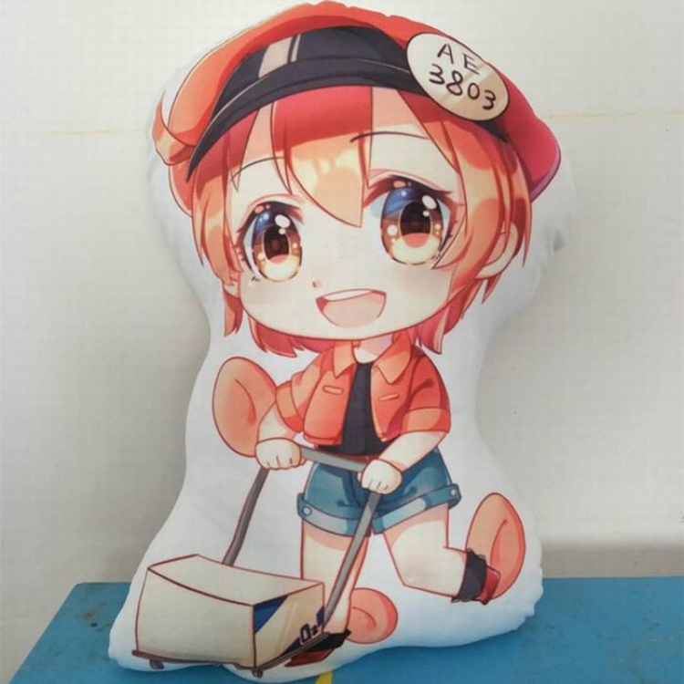 Working cell erythrocyte Humanoid Plush double-sided pillow a set of 3 High 45CM