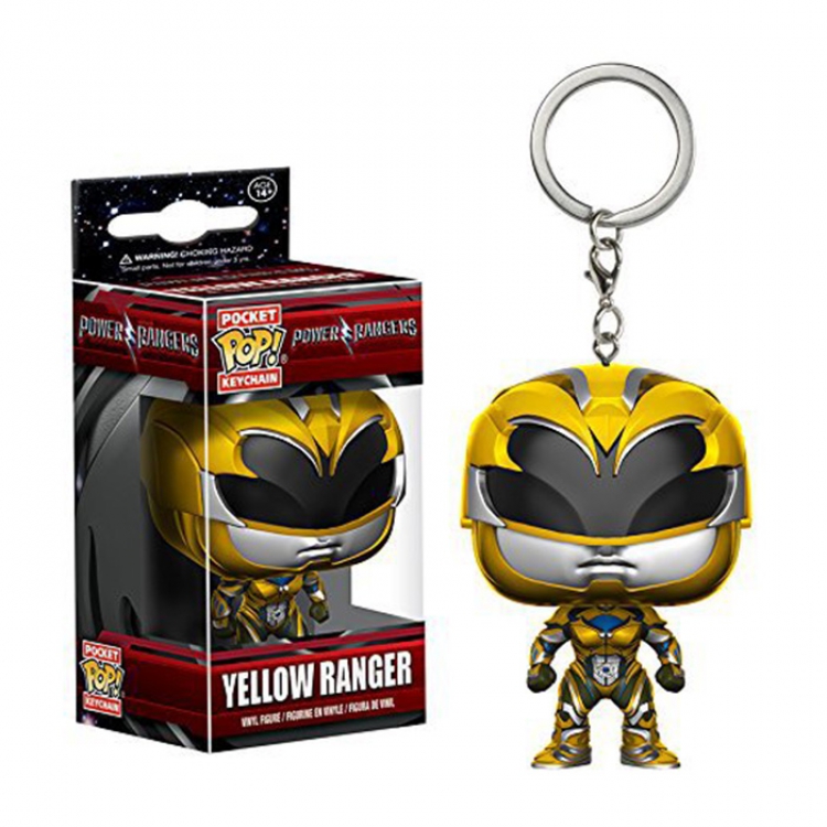 Power Rangers FUNKO-POP-yellow clothes Q version Key Chain High 5CM