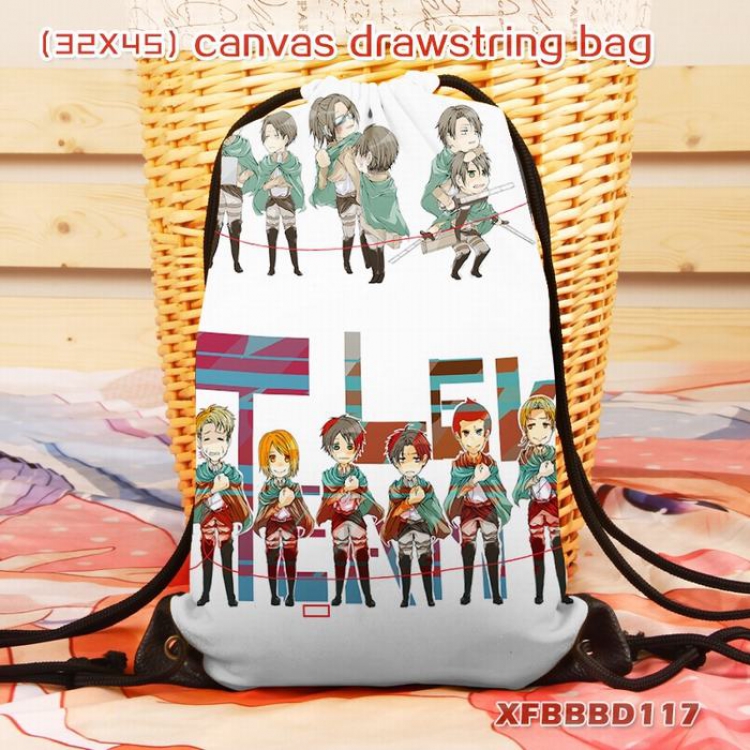 Shingeki no Kyojin Anime canvas backpack 32X45CM XFBBBD117