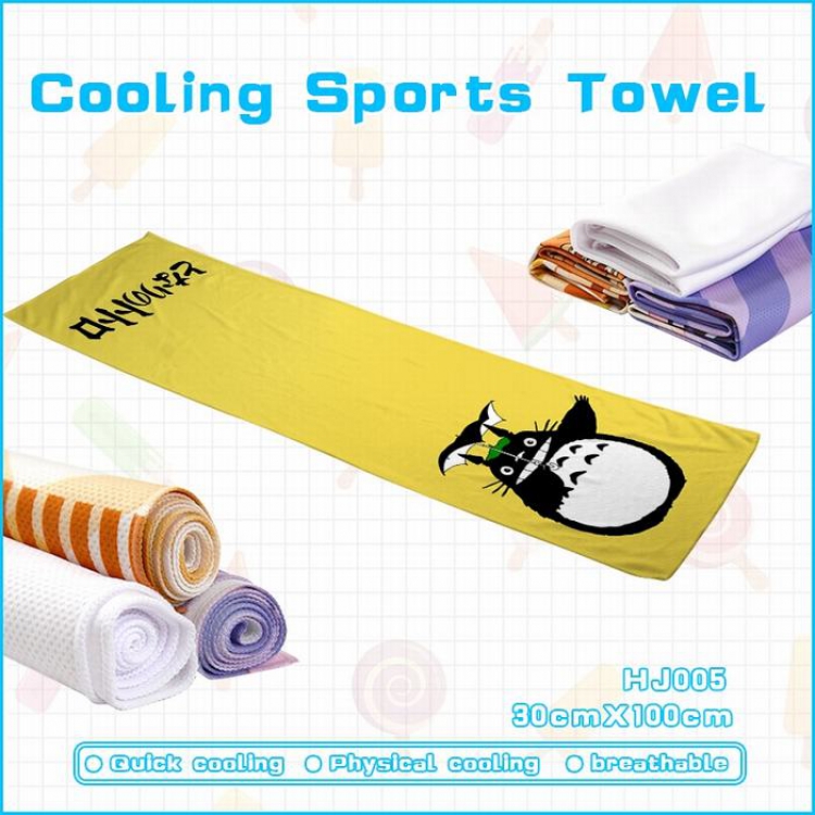 TOTORO Anime Cold sensation movement Sweat towel 30X100CM HJ005