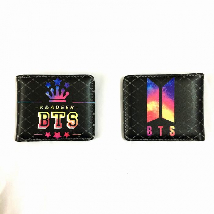 BTS Black short wallet purse