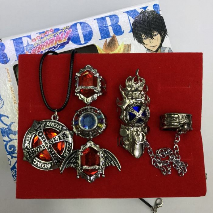 HITMAN REBORN gem Ring Necklace set A style