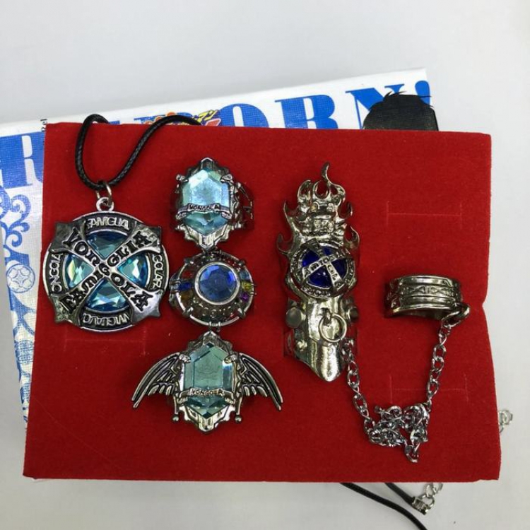 HITMAN REBORN gem Ring Necklace set B style