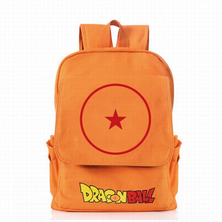 DRAGON BALL 1 beads LOGO  Orange Canvas zipper backpack