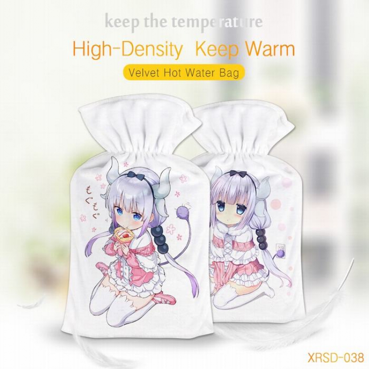Miss Kobayashis Dragon Maid Anime Fine plush Can be wash rubber Warm water bag XRSD038