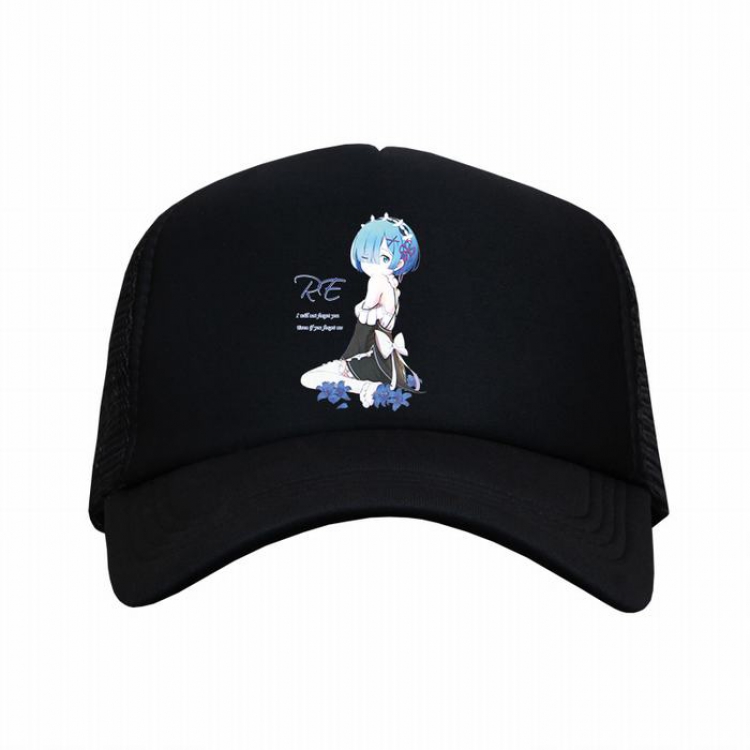 Re:Zero kara Hajimeru Isekai Seikatsu Rem Black reseau Breathable Hat B style