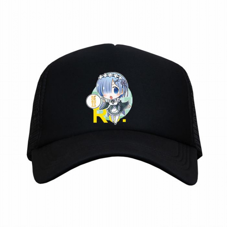 Re:Zero kara Hajimeru Isekai Seikatsu Rem Black reseau Breathable Hat A style