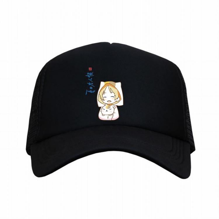 Natsume_Yuujintyou Natsume Takashi Black reseau Breathable Hat