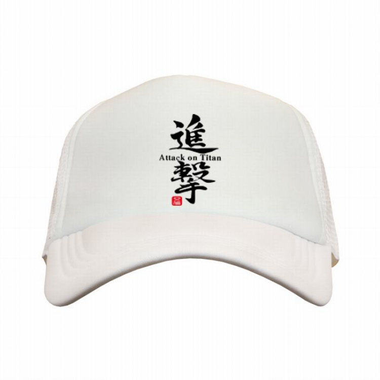 Shingeki no Kyojin Attack Sign white reseau Breathable Hat