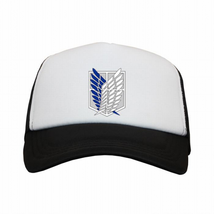 Shingeki no Kyojin Black and white reseau Breathable Hat B style