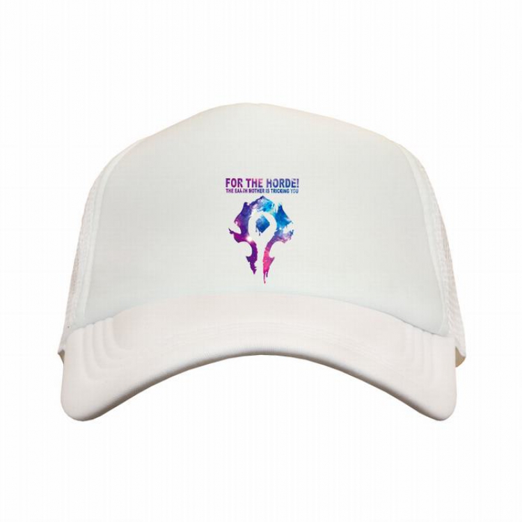 World Of Warcraft tribe Sign white reseau Breathable Hat B style