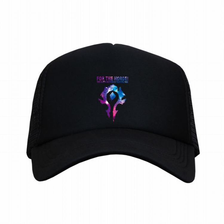World Of Warcraft tribe Sign Black reseau Breathable Hat B style