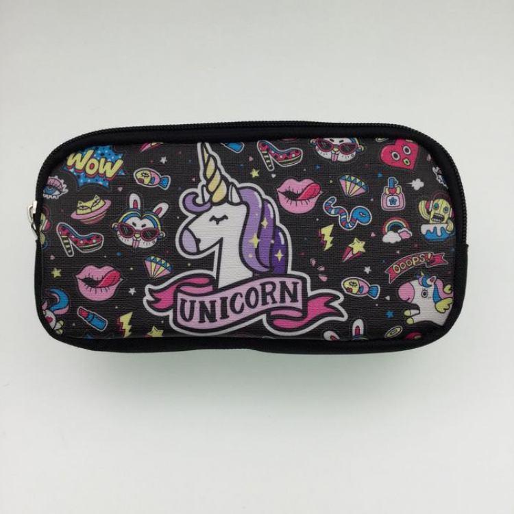 Unicorn waterproof Hemp gauze Pencil Bag C Style 20X10X6.5CM