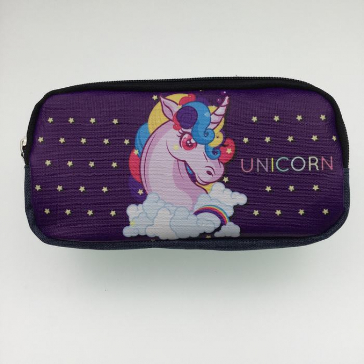 Unicorn waterproof Hemp gauze Pencil Bag B Style 20X10X6.5CM