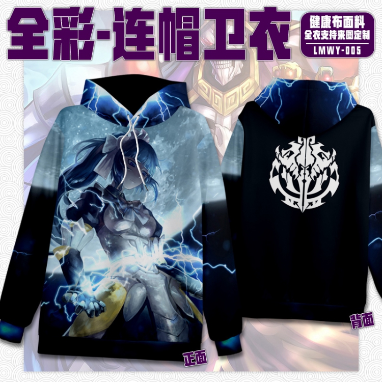 OVERLORD Full Color Hooded sweater S M L XL XXL XXL-LMWY005