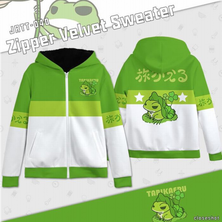 Journey Frog game Full Color zipper Plus velvet Sweatshirt S M L XL XXL XXXL JRTT040