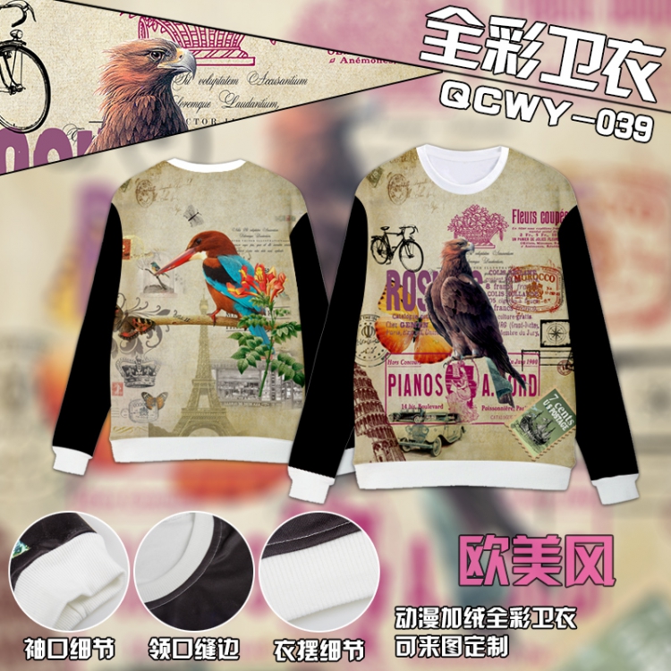 Occident style Full Color Plush sweater QCWY039 S M L XL XXL XXL