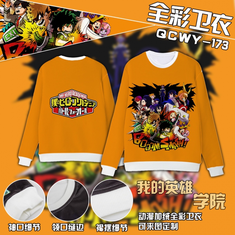 My Hero Academia Anime Full Color Plush sweater QCWY173 S M L XL XXL XXL
