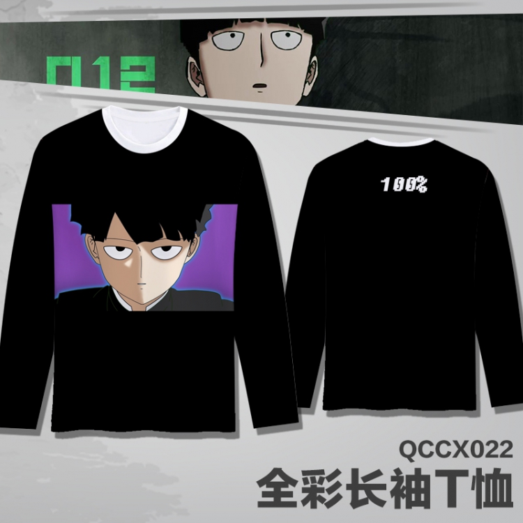 Mob Psycho 100 Anime Full Color Long sleeve t-shirt S M L XL XXL XXXL QCCX022