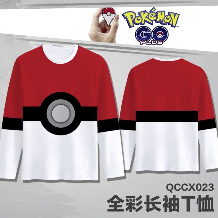 Pokemon Anime Full Color Long sleeve t-shirt S M L XL XXL XXXL QCCX023