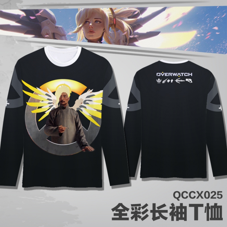 Overwatch Anime Full Color Long sleeve t-shirt S M L XL XXL XXXL QCCX025
