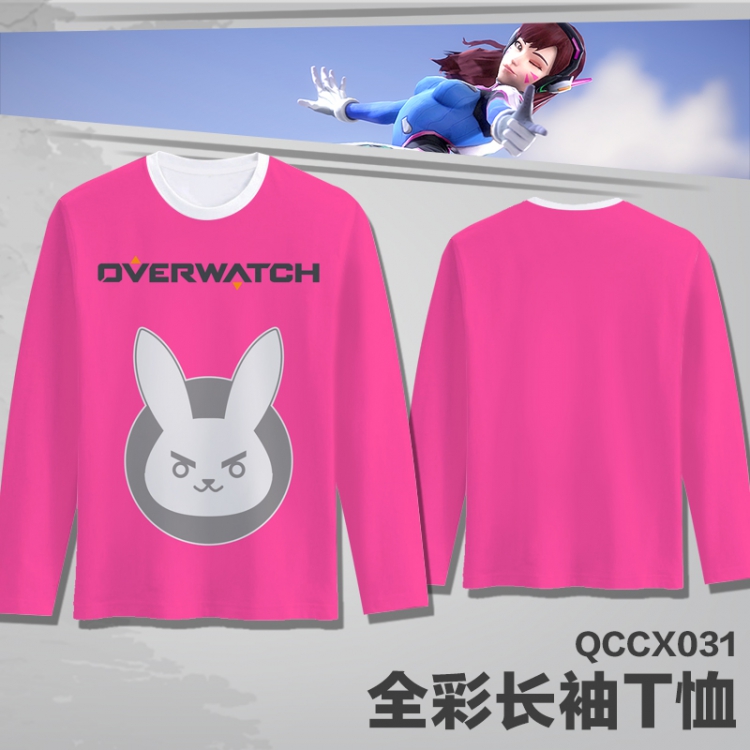Overwatch D.VA Anime Full Color Long sleeve t-shirt S M L XL XXL XXXL QCCX031