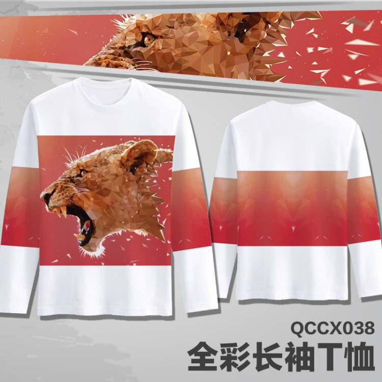 Lion Full Color Long sleeve t-shirt S M L XL XXL XXXL QCCX038