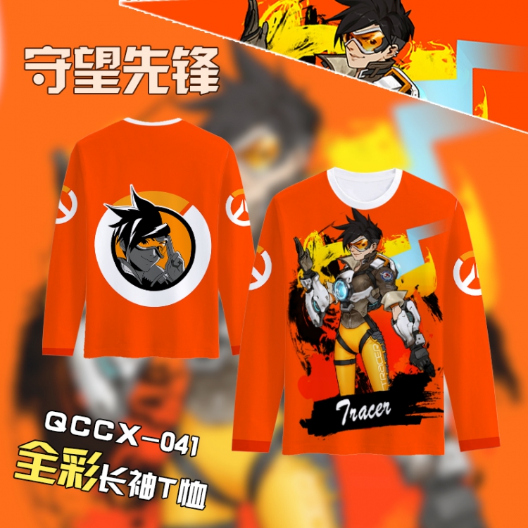 Overwatch Anime Full Color Long sleeve t-shirt S M L XL XXL XXXL QCCX041