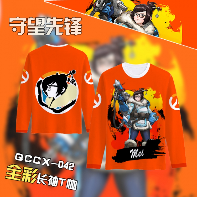 Overwatch Anime Full Color Long sleeve t-shirt S M L XL XXL XXXL QCCX042
