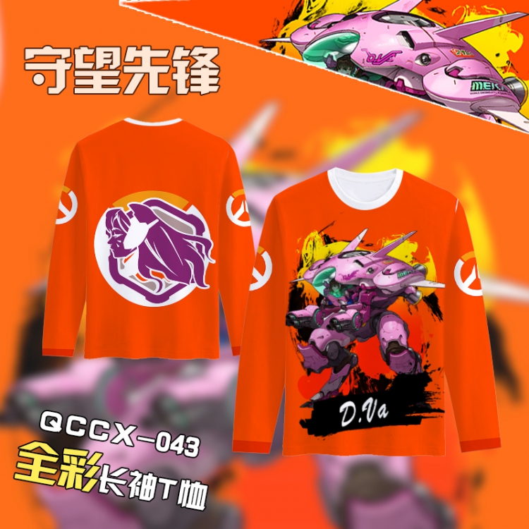 Overwatch Anime Full Color Long sleeve t-shirt S M L XL XXL XXXL QCCX043
