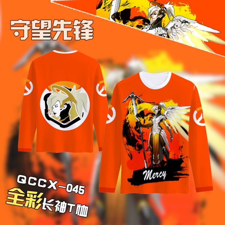 Overwatch Anime Full Color Long sleeve t-shirt S M L XL XXL XXXL QCCX045