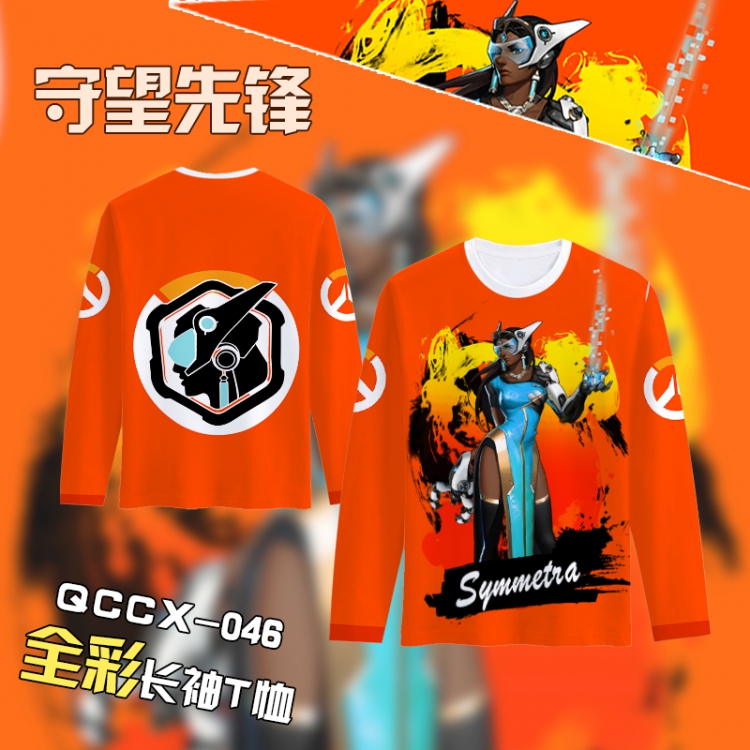 Overwatch Anime Full Color Long sleeve t-shirt S M L XL XXL XXXL QCCX046